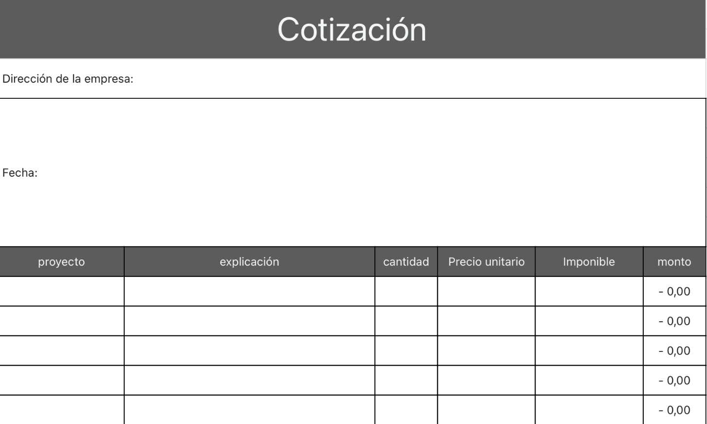 Cotización avanzada y concisa